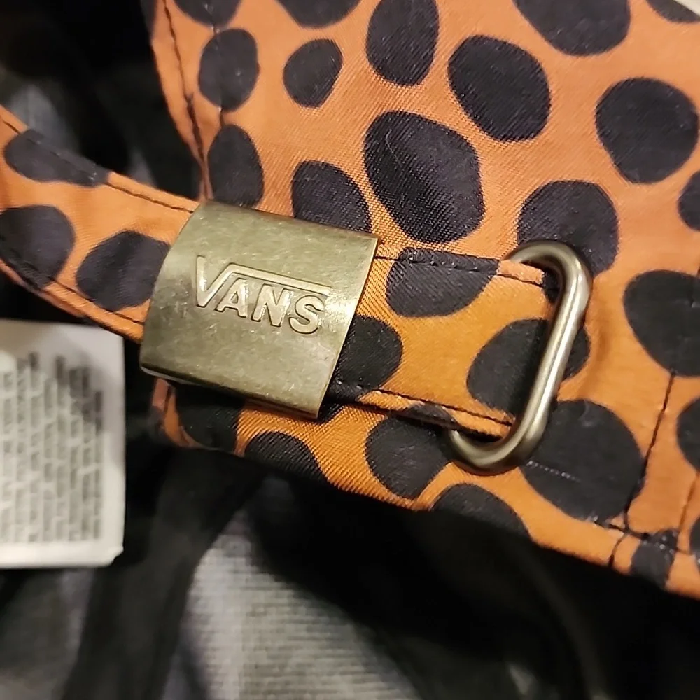 VANS BASKETBALL HAT ANIMAL PRINT BROWN/BLACK ONE SIZE ,PRE-OWNED - Picture 6 of 6